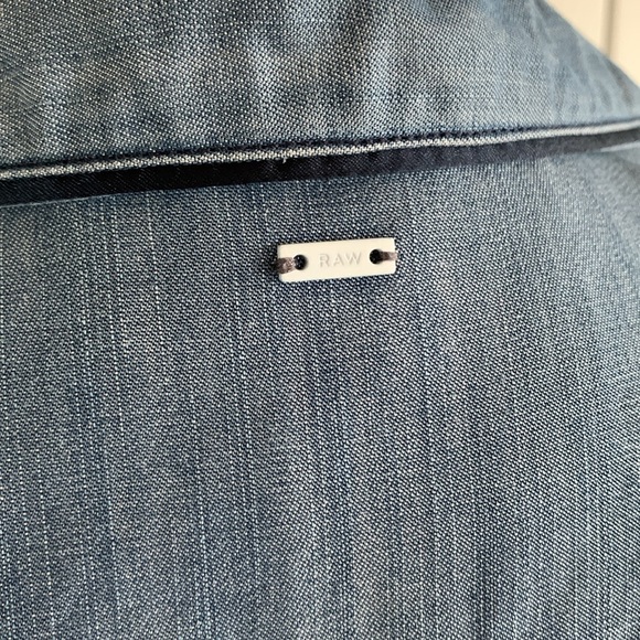 G-Star RAW Denim CL New Boyfriend Shirt Dress Women’s Snap Front Size Medium - Picture 9 of 17